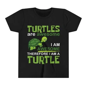 Turtles Are Awesome Kinder T-Shirt - lustig, bequem und positiv - Bild 1 von 11