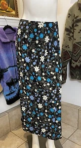 Vintage Y2K Look Funky Floral Maxi Skirt Phoebe Style Club Kid Disco 26 Waist - Picture 1 of 5