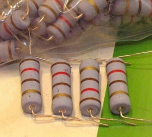 [5 pc] Power resistors 120 Ohm 5W Metal Oxide Silicone -coated  - Picture 1 of 3