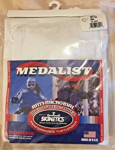 ¡NUEVO HECHO EN EE. UU.! Para mujer MEDALIST 2 capas CUELLO DE TORTUGA pequeño blanco - Imagen 1 de 5