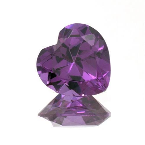 3mm - 15mm Alexandrite Color Lab Created Sapphire Heart Shape - Image 1 of 1