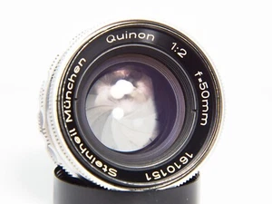 Steinheil München Quinon 50mm f2 M39 Leica Screw Mount Lens for Braun Camera - Picture 1 of 10