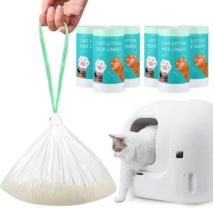 120 Pack Cat Litter Bags with Drawstring, Self Cleaning 120 Count - Picture 1 of 6