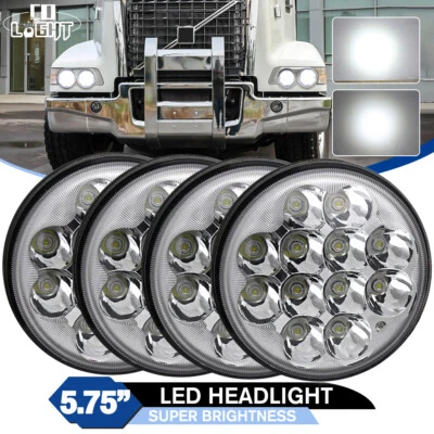 For Volvo VHD 2001-2019  5-3/4" 5.75 Inch LED Projector Headlight Headlamp 4PCS - Image 1 of 4