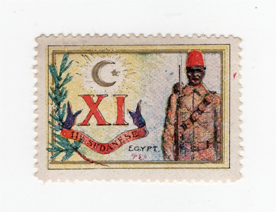 SELLO PÓSTER DE EGIPTO PRIMERA GUERRA MUNDIAL DELANDRE 11º FUERZAS SUDANES  Foto 1 de 1