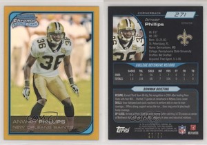 2006 Bowman Chrome Gold Refractor /50 Anwar Phillips #271 Rookie RC