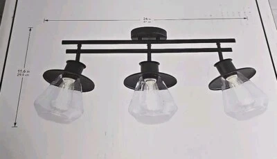 NUEVO accesorio de pista direccional de 3 luces Hampton Bay Redfield, acabado bronce oscuro Foto 1 de 4