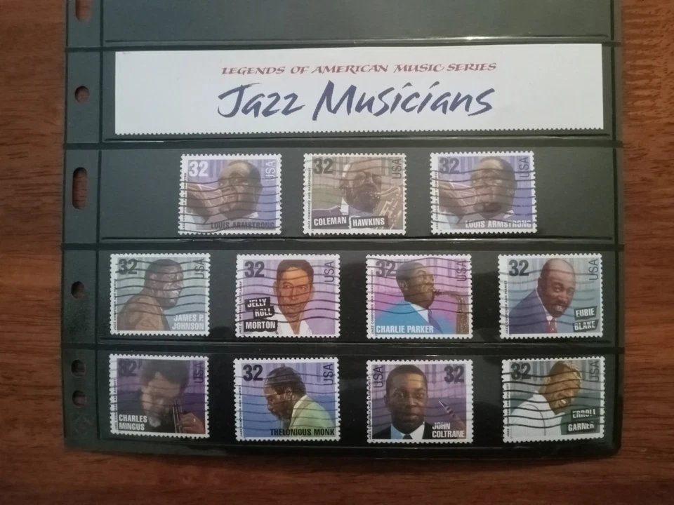 1995 JAZZ MUSICIANS - COMPLETE USED SET - OFF PAPER - NO KNOWN FAULTS - Image 1 of 1