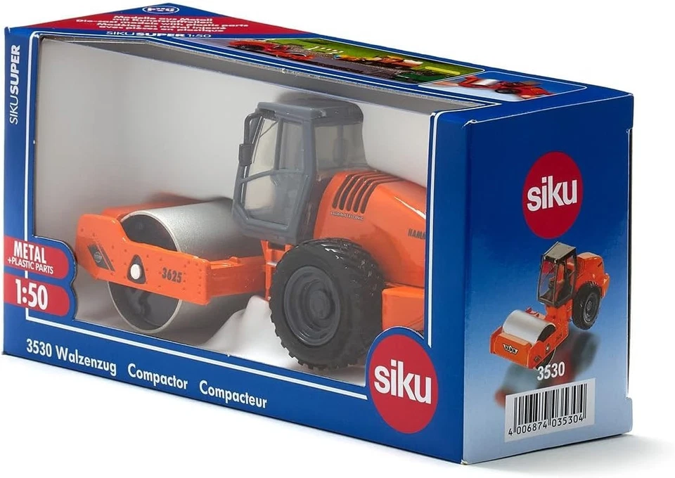 SIKU 3530 - modellino 1:50 - RULLO COMPATTATORE ARANCIONE - NUOVO - SIGILLATO - Immagine 1 di 4