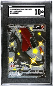 SGC 10 GEM MINT Charizard V 079 Champions Path Holo Shiny Secret Rare Pokemon - Picture 1 of 2