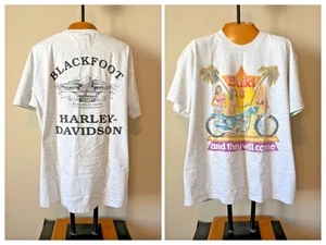 Camisa Harley Davidson Build It And They Will Come Blackfoot Idaho XL de colección Lee - Imagen 1 de 10