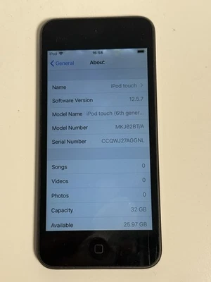 Apple iPod Touch 6th32GB Black - Image 1 of 3