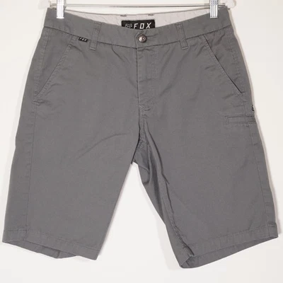 Pantalones cortos Fox Racing para hombre 30 pulgadas cintura gris 5 bolsillos mezcla de algodón 11 pulgadas entrepierna Foto 1 de 4