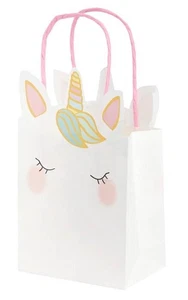 Set of 6 White Unicorn Party Bags - Picture 1 of 2