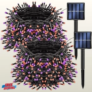 Dazzle Bright 2 Pack Total 400LED 132FT Halloween Solar String Outdoor new - Picture 1 of 5
