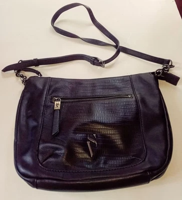 BOLSO BANDOLERA SIMPLE VERA WANG NEGRO IMITACIÓN CUERO CREMALLERA SUPERIOR CORREA AJUS 10"X9"... Foto 1 de 4