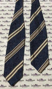 BROOKS BROTHERS Silk Navy Striped Design Pointed Ends Bow Tie(New-Minor Flaws) - Picture 1 of 2