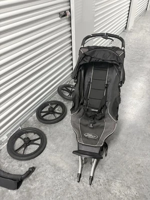 Baby Jogger F.I.T. Single Slate Black Jogging Stroller - Sun Rain Shade - Image 1 of 4