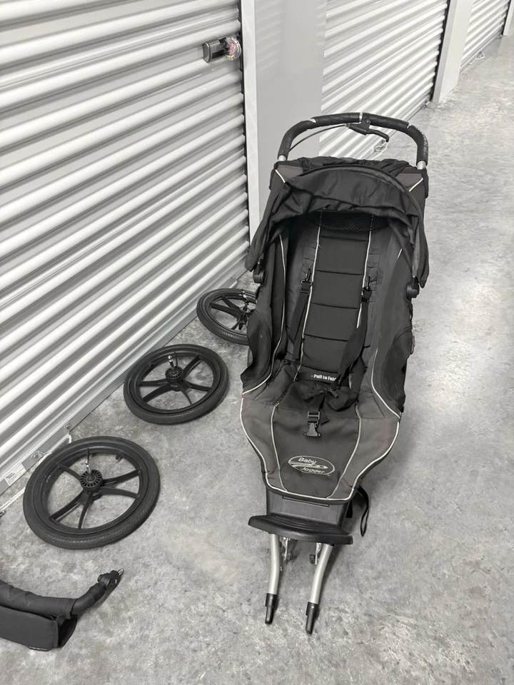 Baby Jogger F.I.T. Single Slate Black Jogging Stroller - Sun Rain Shade - Image 1 of 4