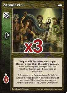 Lot of 3 cards: Zapaderin [LotN set] - VTES card - Picture 1 of 2