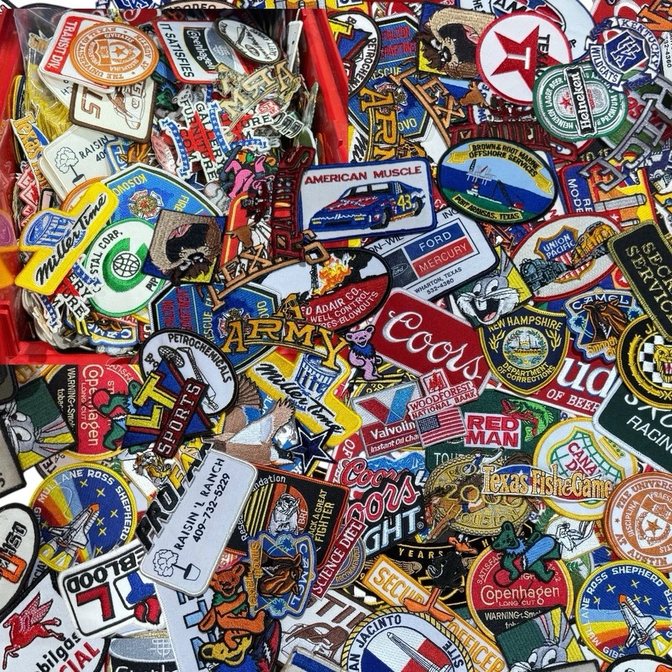 125pcs lot Random Mix Sew-on Iron on Patches Fashion Embroidered Patch 125 - Image 1 of 4