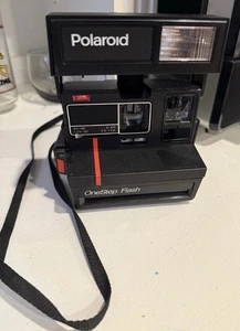Vintage Polaroid One Step Flash 600 Film Instant Camera Red Stripe Tested Works  - Picture 1 of 16