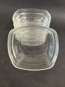 DURALEX France Clear Nesting Bowls Set of 5 Clear Square 4" - Picture 1 of 11