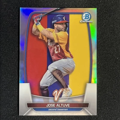 2023 年 Bowman 铬 Jose Altuve WBC 旗子折射器变体 /499 #WBC-100 — 第 1/3 张图片