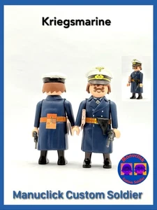 PLAYMOBIL 1 SOLDADO GENERAL CUSTOM WW2 EJERCITO ALEMAN MARINA PISTOLA + MAPA - Bild 1 von 4