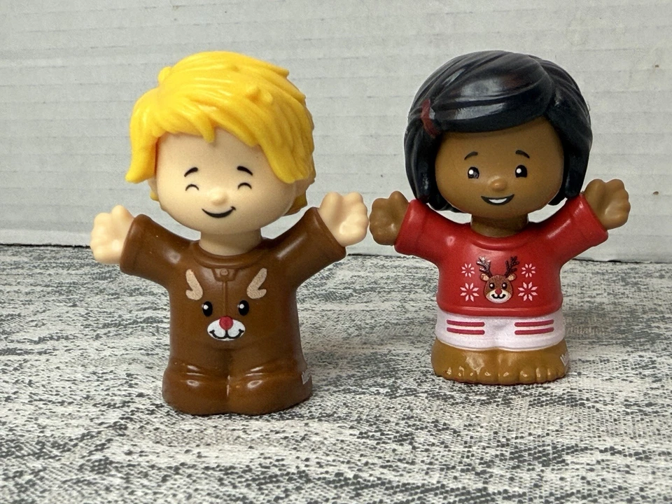 Fisher-Price Little People Christmas Children In Reindeer Pajamas - Image 1 of 1