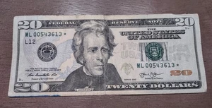$20 Star Bill Note 2013 Low Serial Number San Francisco  L12  - Picture 1 of 4