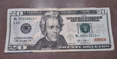 $20 Star Bill Note 2013 Low Serial Number San Francisco  L12  - Image 1 of 4
