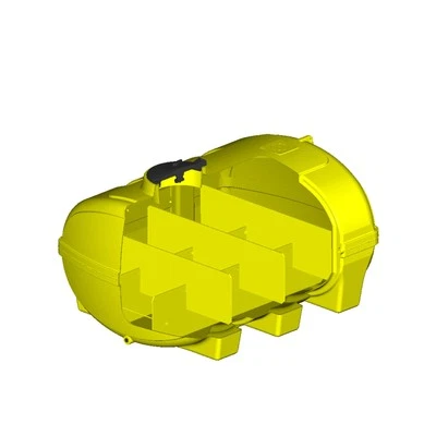 Wasserfass Wassertank Löschwassertank mobil m. Schwallwände FLEX-PRO 2000 L gelb - Bild 1 von 4