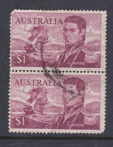 1966 Navigators of Australia $1 par de sellos decimales FU #BM96 - Imagen 1 de 1
