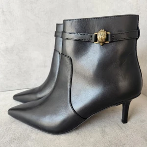 Kurt Geiger Botines Tacón 9 Cuero Negro Kensington Flexi Tobillo Logo Nuevo $280  - Imagen 1 de 15