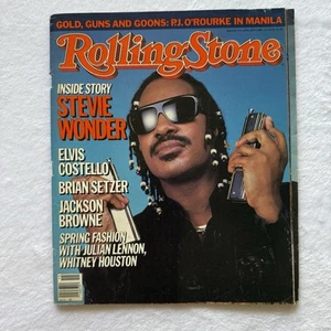 Rolling Stone Magazine Stevie Wonder April 10th, 1986 Inside Story Grammys Elvis - Picture 1 of 6