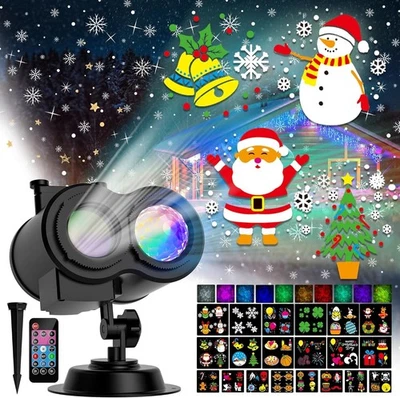 2025 Upgrade 2-in-1 Christmas & Halloween Projector Light 30 Effects - Image 1 of 4