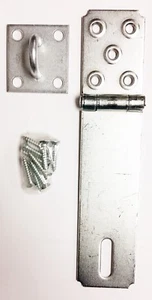 Hager Safety Hasp Fixed Padlock Shed Secure WS 1911 US2C Zinc Plated 4 Pack - Picture 1 of 1