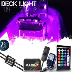 LED Boat Premier Marine Deck Lights Full Color Changing NEON Accent 10 Pod Kit - Picture 1 of 8
