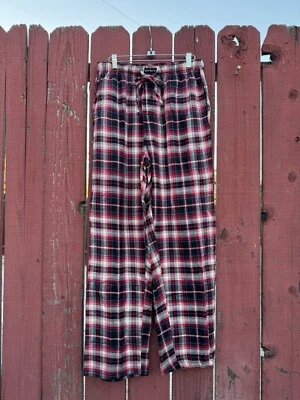 Pantalones de pijama Lucky Brand ropa de dormir rojo franela a cuadros bolsillo 100 algodón Navidad Foto 1 de 4