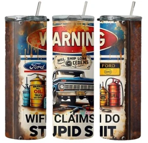 Rusty For Men Funny Sarcastic Father Father's Day 20oz Tumbler Travel Insulated - Picture 1 of 3