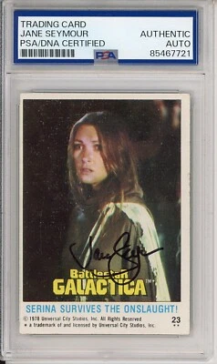 1978 Topps Battlestar Galactica #23 Jane Seymour SIGNED AUTOGRAHED PSA DNA COA - Image 1 of 2