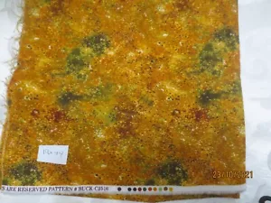 Vintage Timeless Treasures Orange Green splatter spots cotton fabric 19 x 44 " - Picture 1 of 1