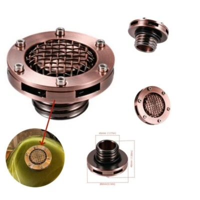 Mesh Gas Fuel Oil Tank Cap Cover Copper For Harley Sportster 1200 883 Aluminum - Image 1 of 4