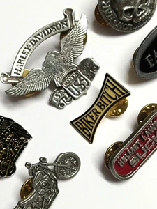 Motorcycle Skull Eagle Harley Fat Boy Insignia Lapel Pin Lot (7 Different) a - Picture 1 of 6