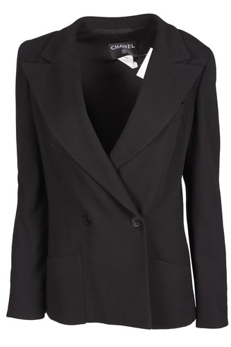 CHANEL BLAZER LANA NERO 2003 FR 40 UK 12