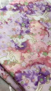 Pink and purple color Unicorn stars 100% Cotton Fabric by the yard - Picture 1 of 6