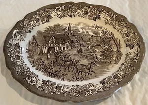 "Plato de 12"" JG Meakin Royal Staffordshire marrón Stratford Stage (148ia)" - Imagen 1 de 5
