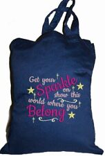 Tote / Shopping Bag | Book / Library Bag | Get your sparkle on 1st Name FREE