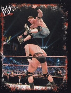 John Cena & Randy Orton 2009 Topps WWE Rivals Album Stickers Card #11 Spanish